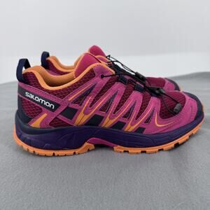 Salomon XA Pro Shoes Youth Size 4 Pink Quicklace Trail Running Contagrip 401330